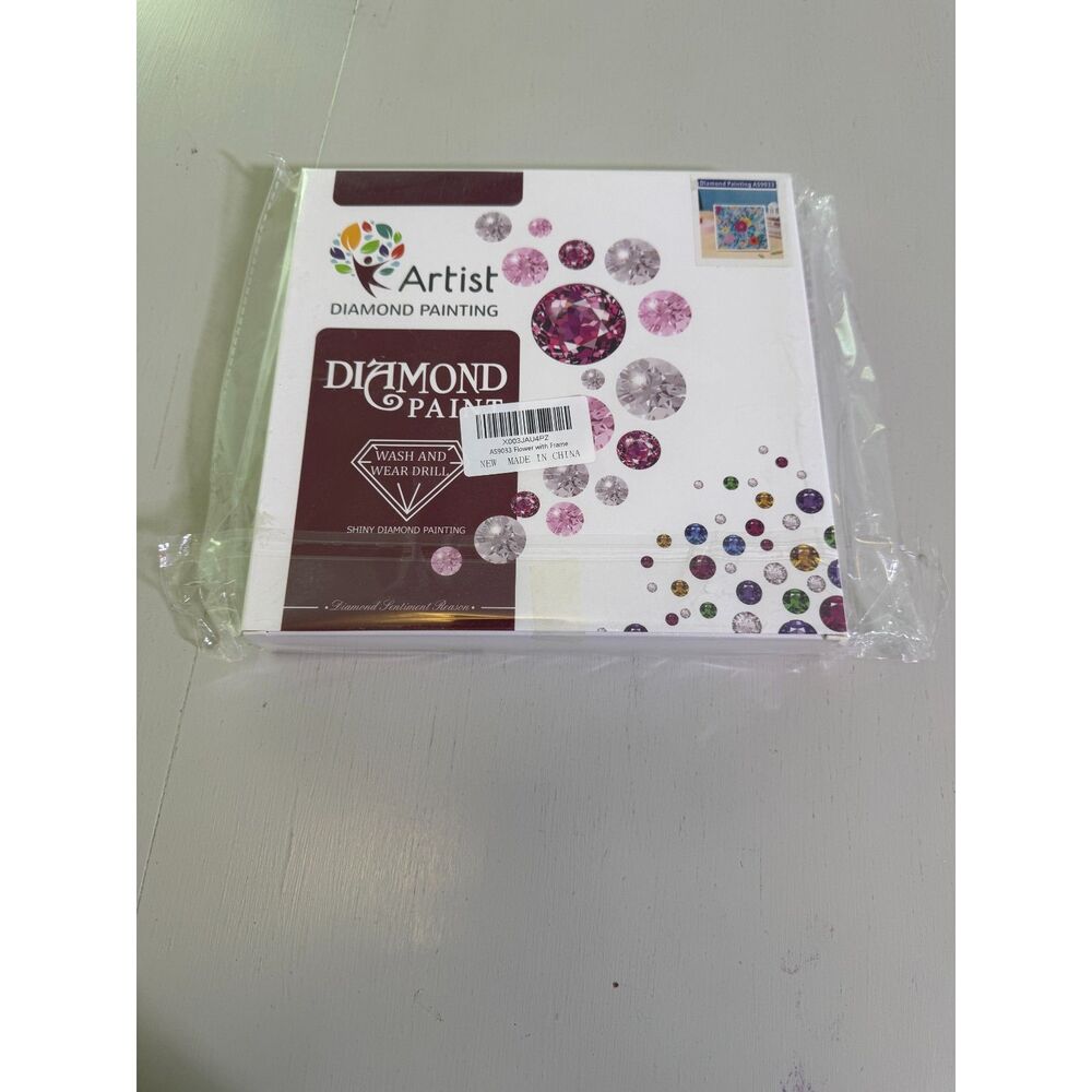 Artist Diamond Painting Kit AS9033 Flower with Frame 5D Diamond Art | New